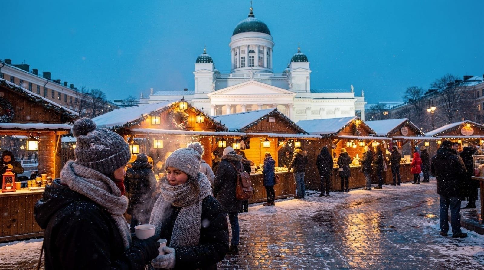 Helsinki: Christmas walking tour with market visit